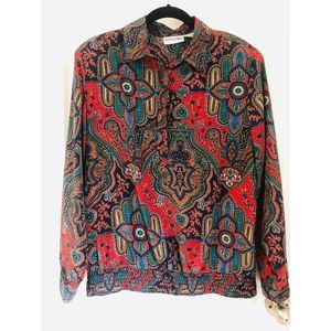 ALFRED DUNNER PAISLEY TOP SZ 14